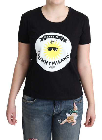 T-shirt imprimé Sunny Milano en coton noir