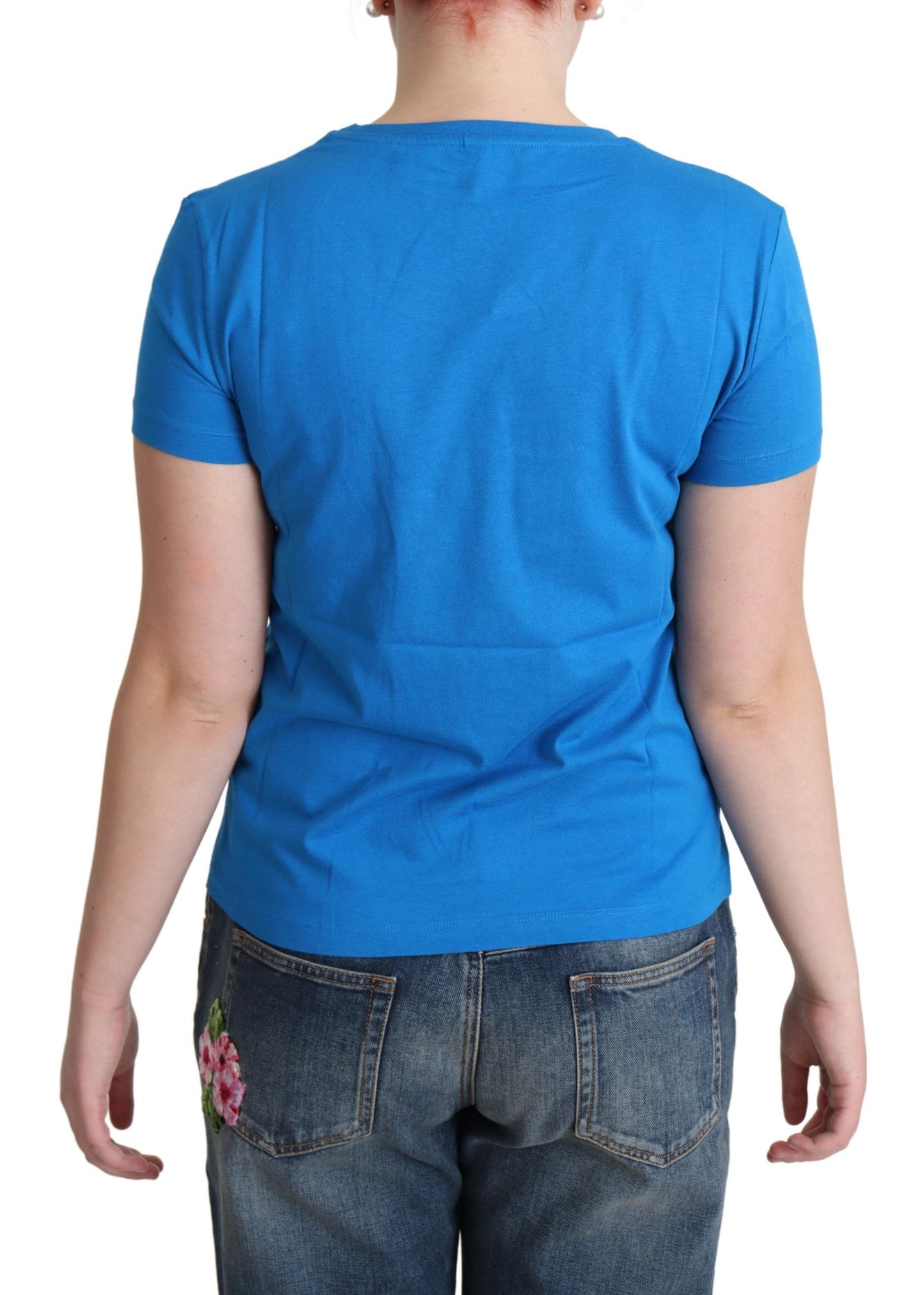 T-shirt con stampa Come Play 4 Us in cotone blu