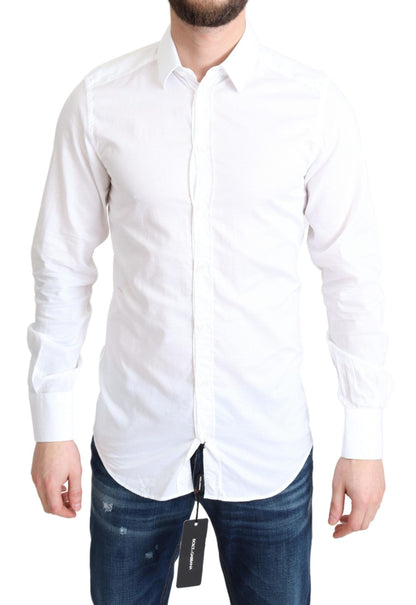 Chemise formelle à manches longues en coton blanc