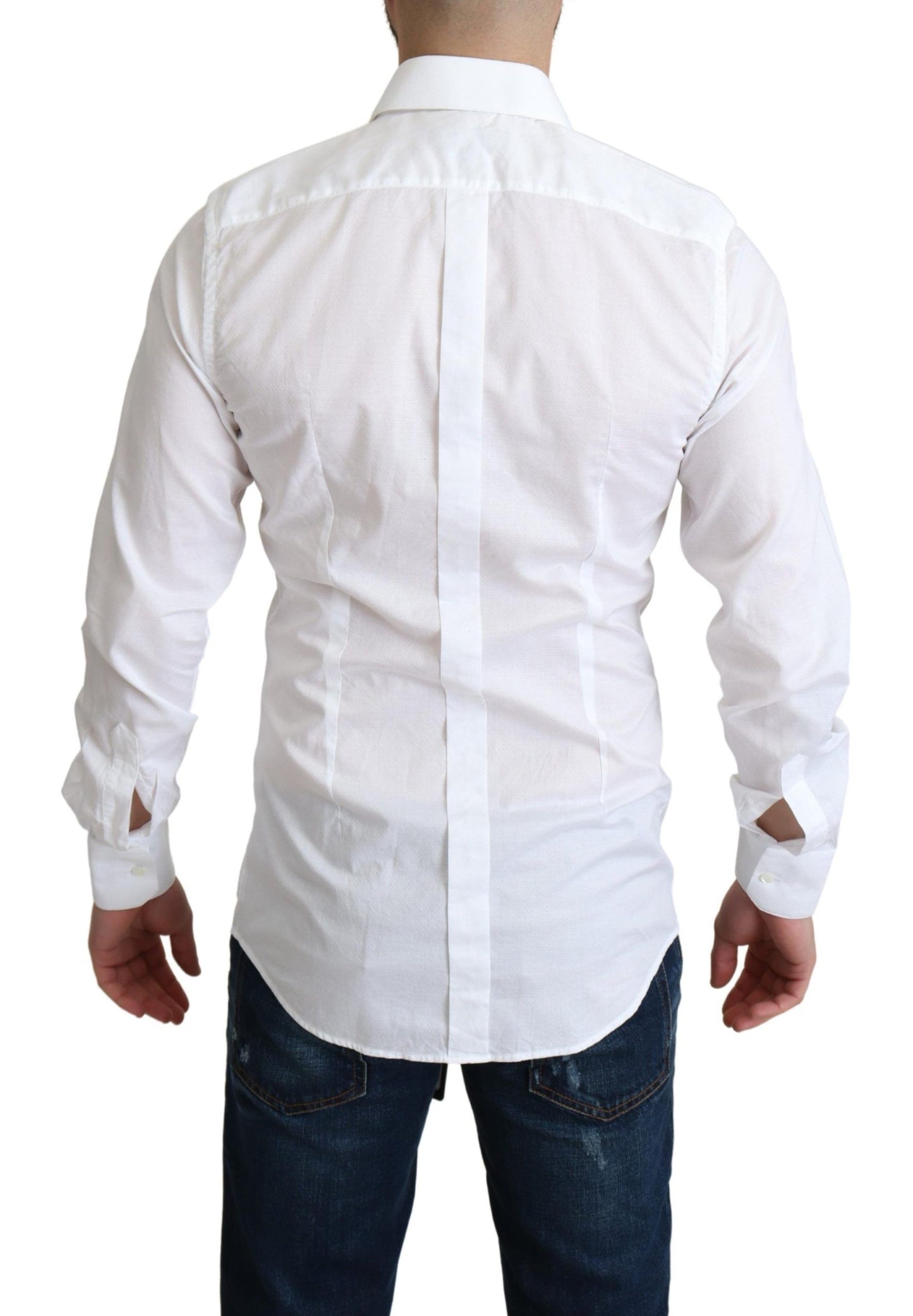 Chemise formelle à manches longues en coton blanc