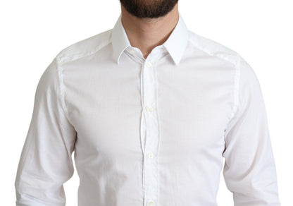 Chemise formelle à manches longues en coton blanc