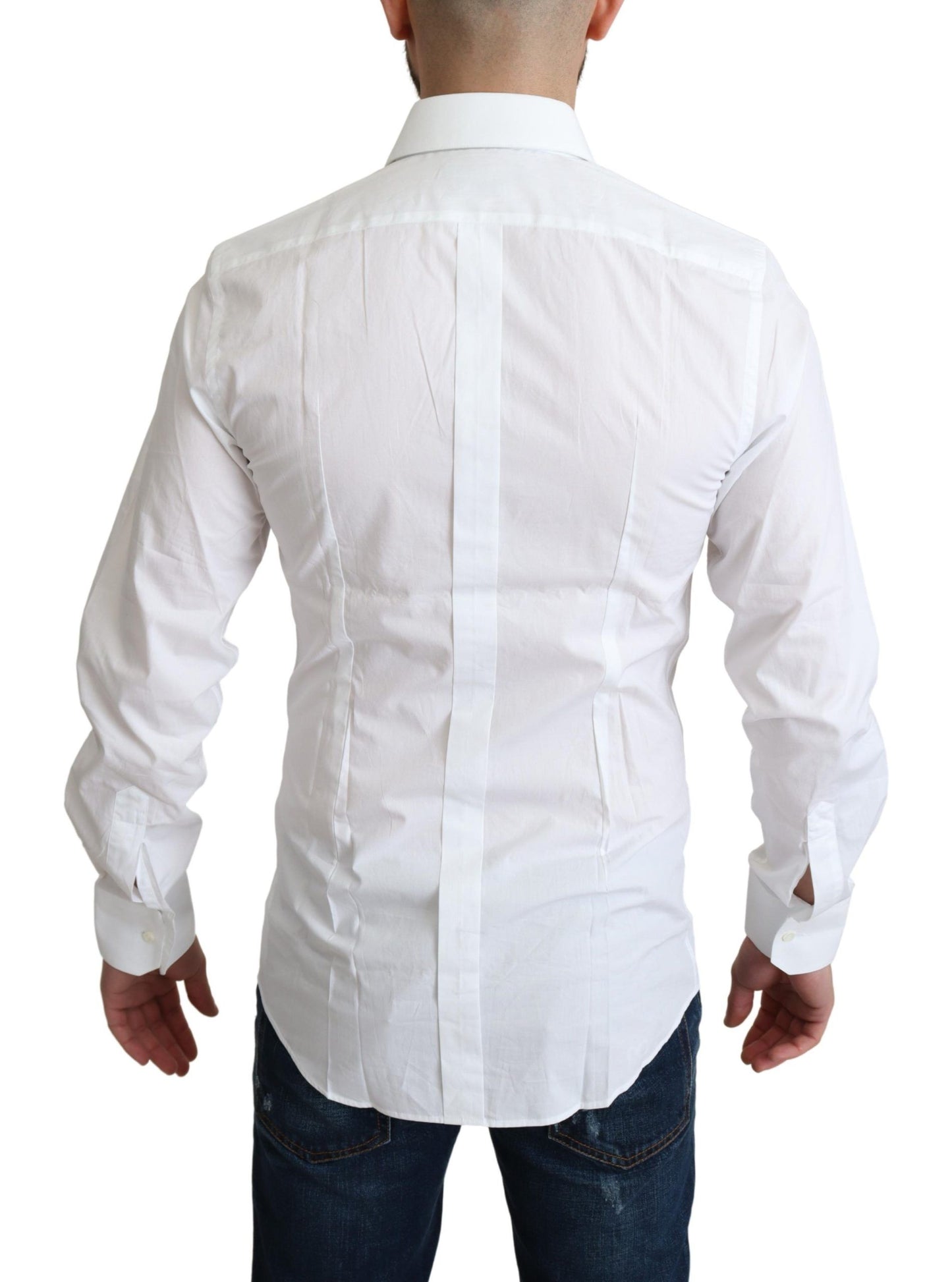 Chemise formelle blanche en pur coton pour hommes