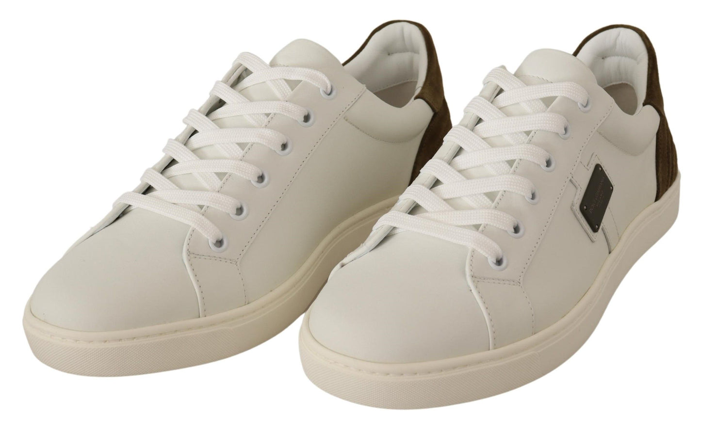 Baskets basses en cuir suédé blanc pour hommes