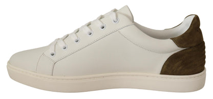 Baskets basses en cuir suédé blanc pour hommes