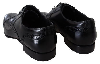 Mocassins formels Derby en cuir noir pour hommes