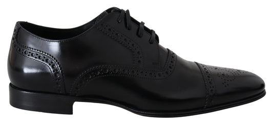 Mocassins formels Derby en cuir noir pour hommes