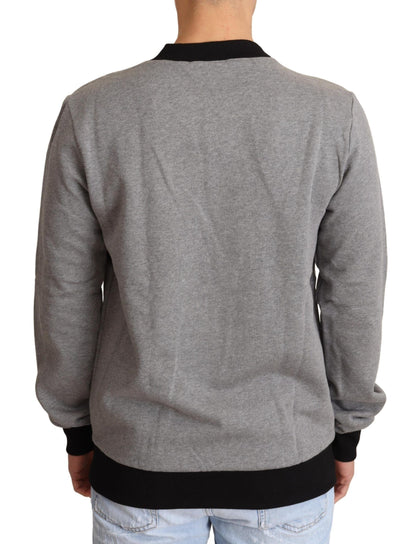 Pull gris en coton Crown King