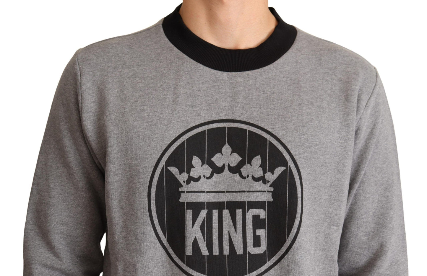 Pull gris en coton Crown King