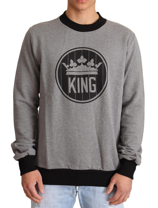 Pull gris en coton Crown King