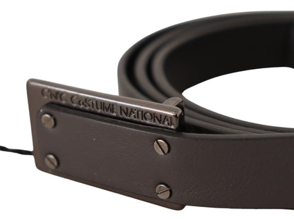 Costume National Elegant Leather Belt with Metal Buckle