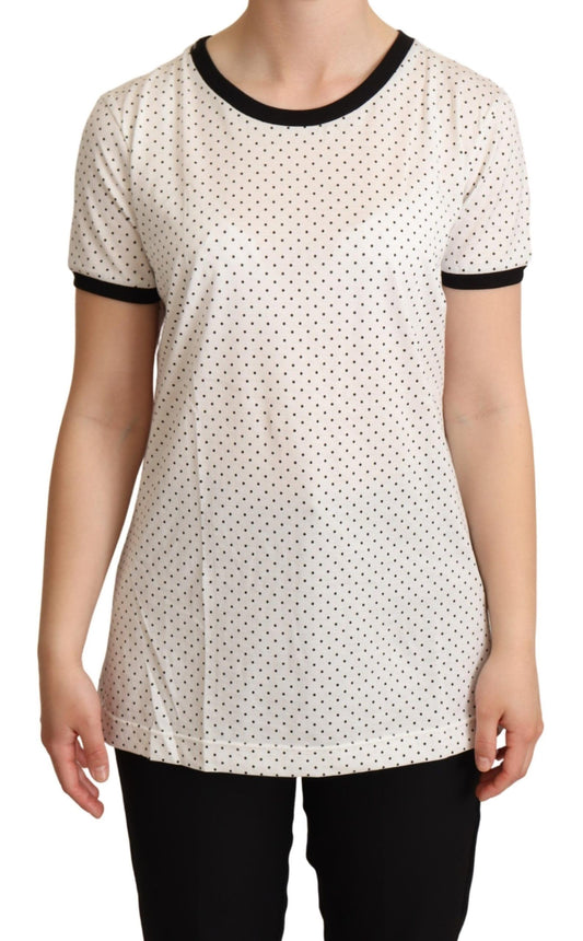 Polka Dot Crewneck Cotton Tee