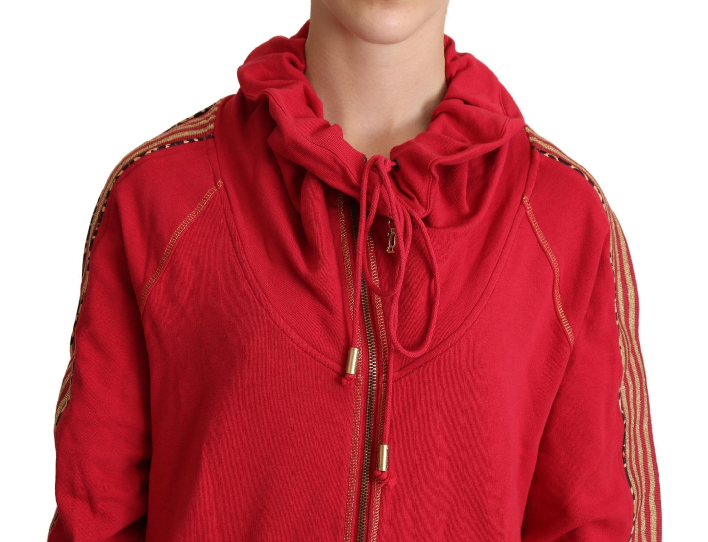 Pull à capuche rouge avec veste zippée et sweat-shirt