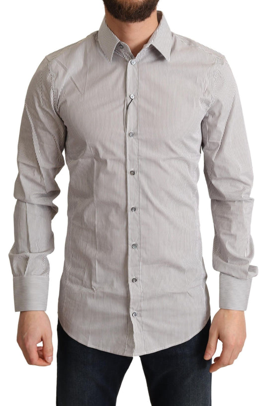 Chemise SICILY pour homme coupe slim en coton gris