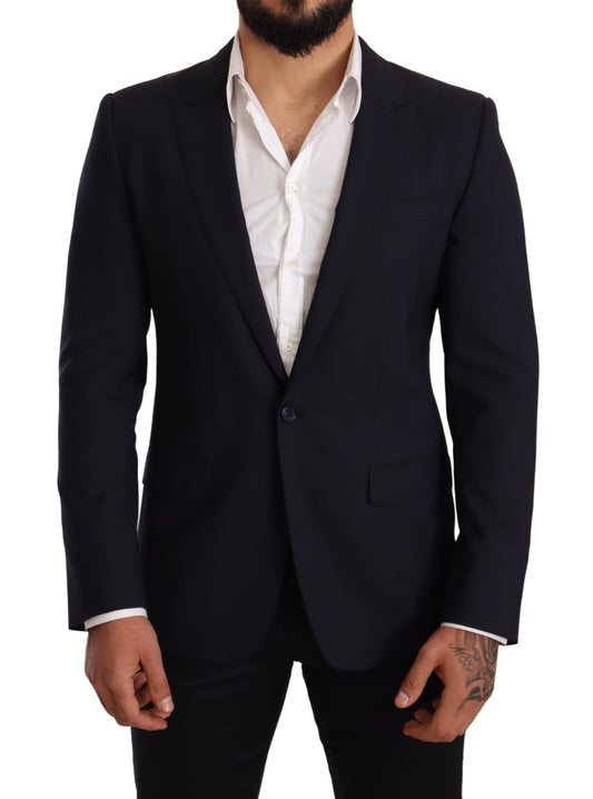 Blazer MARTINI coupe slim en laine bleu marine