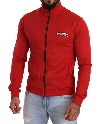 Maglione elasticizzato con cerniera rosso DG Motor Club