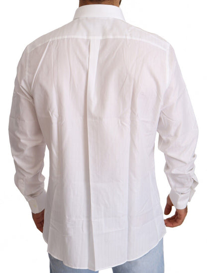 Chemise MARTINI homme coupe slim en coton blanc