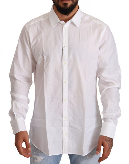 Chemise MARTINI homme coupe slim en coton blanc