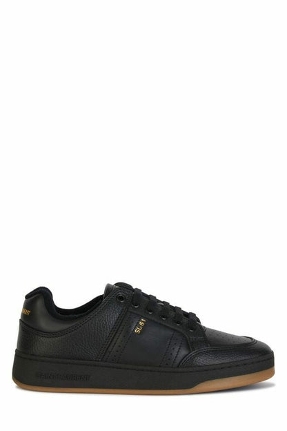 Sneakers basse in pelle di vitello nera