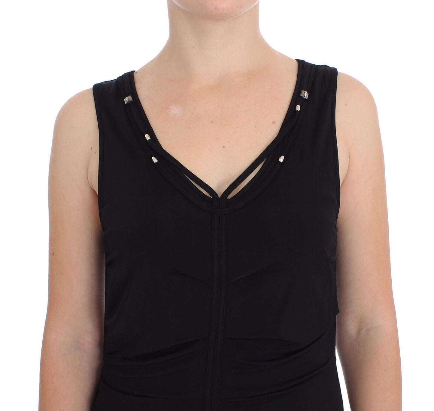 Robe moulante fourreau crayon extensible noire