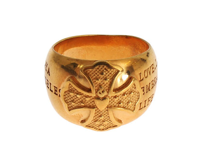 Glamorous Gold-Plated Sterling Silver Ring