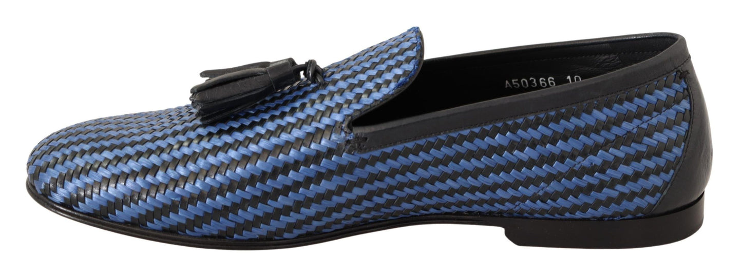 Dolce & Gabbana Elegant Woven Leather Loafers