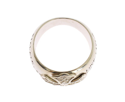 Bague en argent sterling 925 pour femme avec croix