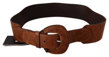 Ceinture à boucle de taille en cuir marron