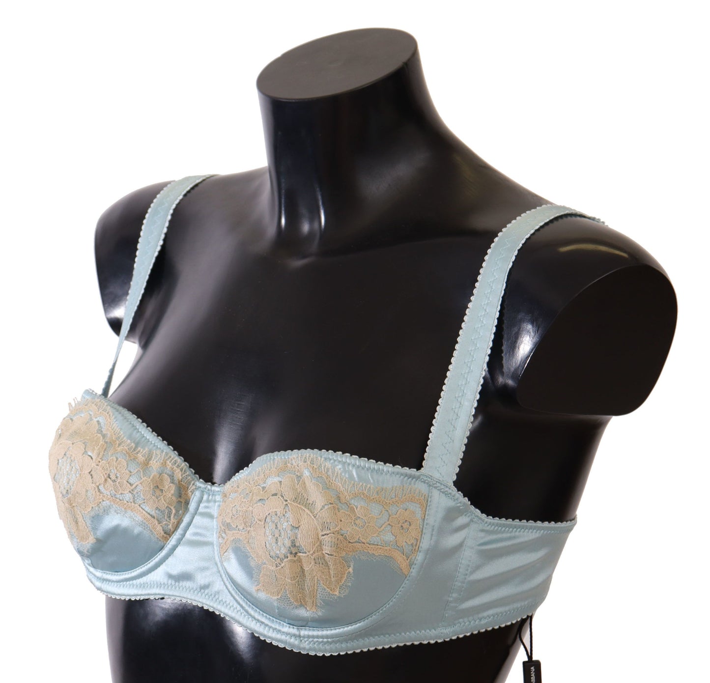 Sous-vêtements de soutien-gorge balconnet semi-rembourré bleu clair