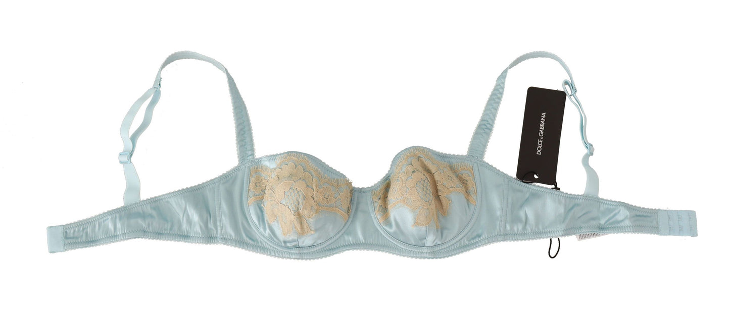 Intimo reggiseno a balconcino semi-imbottito azzurro