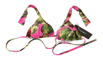 Costume da bagno bikini in nylon stampato rosa