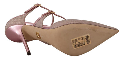 Rosa glitzernde Riemchensandalen, Mary Jane-Schuhe