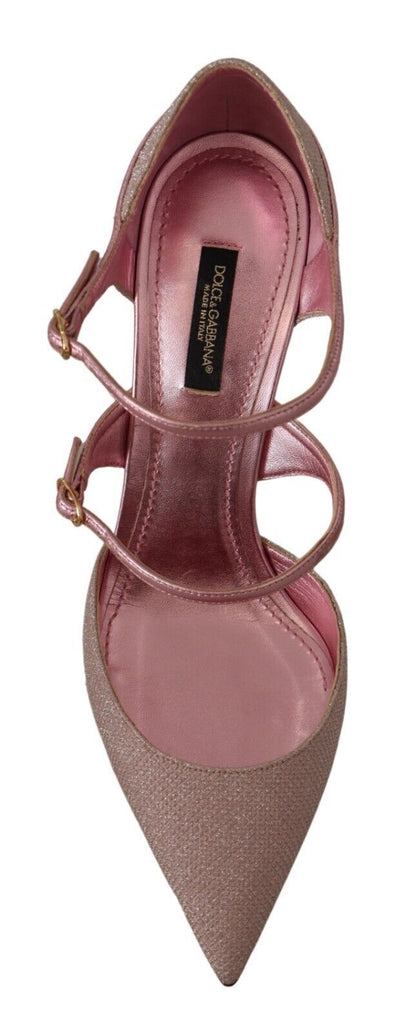 Sandali con cinturino glitterati rosa Mary Jane Shoes