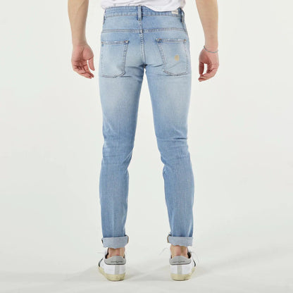 Jeans e pantaloni in cotone azzurro