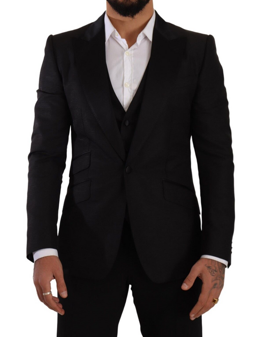 Blazer SICILIA nero slim fit in 2 pezzi