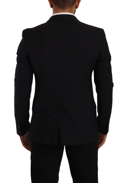 Dolce & Gabbana Elegant Black Martini Slim Fit Blazer and Vest