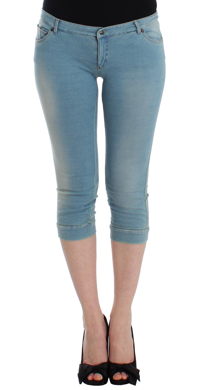 Pantalon capri bleu - Jean court