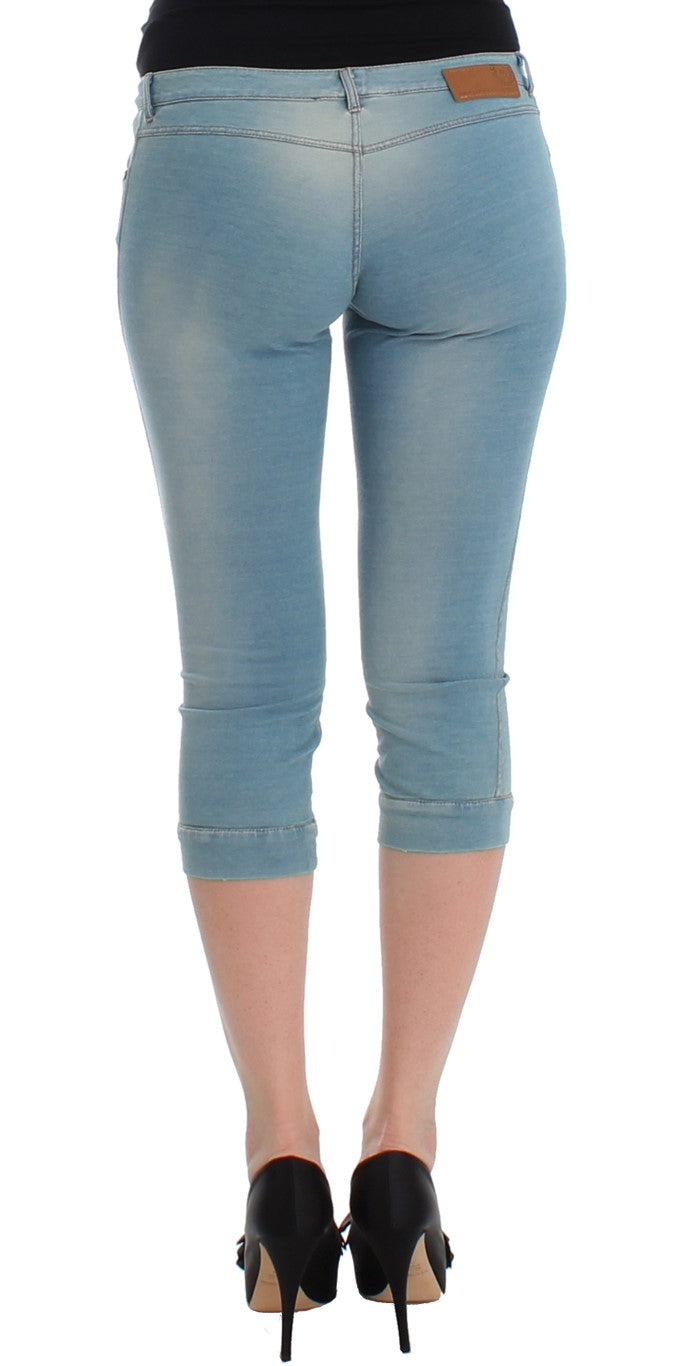 Pantalon capri bleu - Jean court