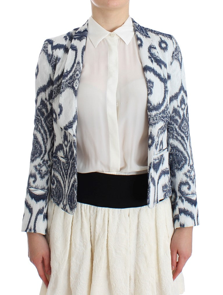 Giacca da completo blazer bianco blu