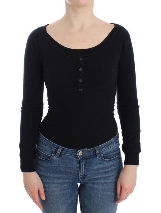 Pull cardigan en cachemire noir