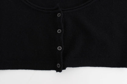 Pull cardigan en cachemire noir