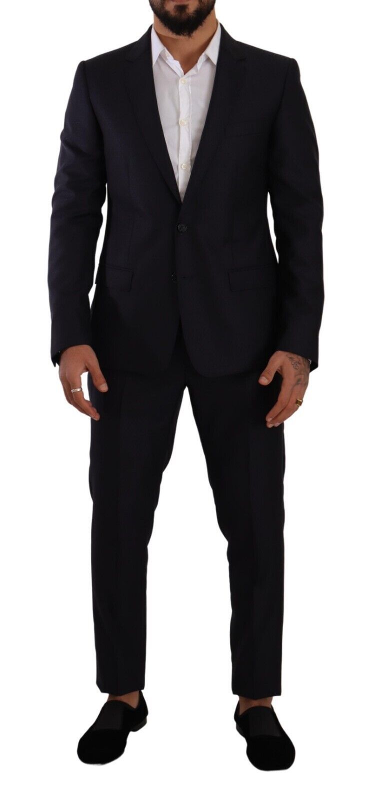 Dolce & Gabbana Elegant Slim Fit Wool Silk Cashmere Men's Suit