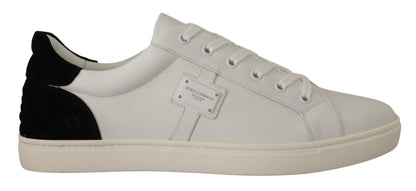 Sneakers basse in pelle scamosciata bianca