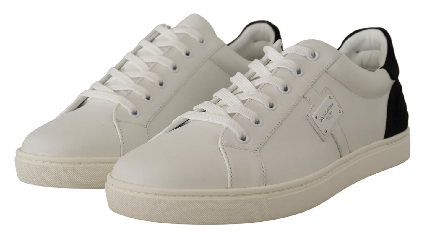 Sneakers basse in pelle scamosciata bianca