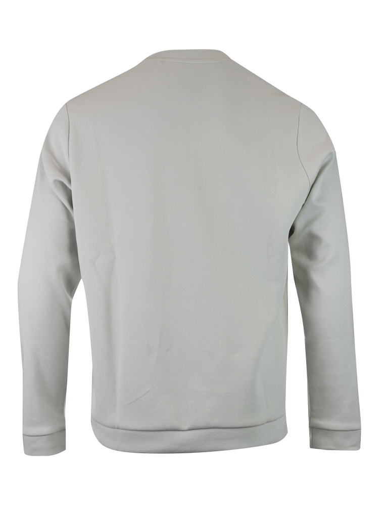 Beigefarbenes Baumwoll-Sweatshirt mit Rundhalsausschnitt