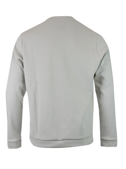 Beigefarbenes Baumwoll-Sweatshirt mit Rundhalsausschnitt