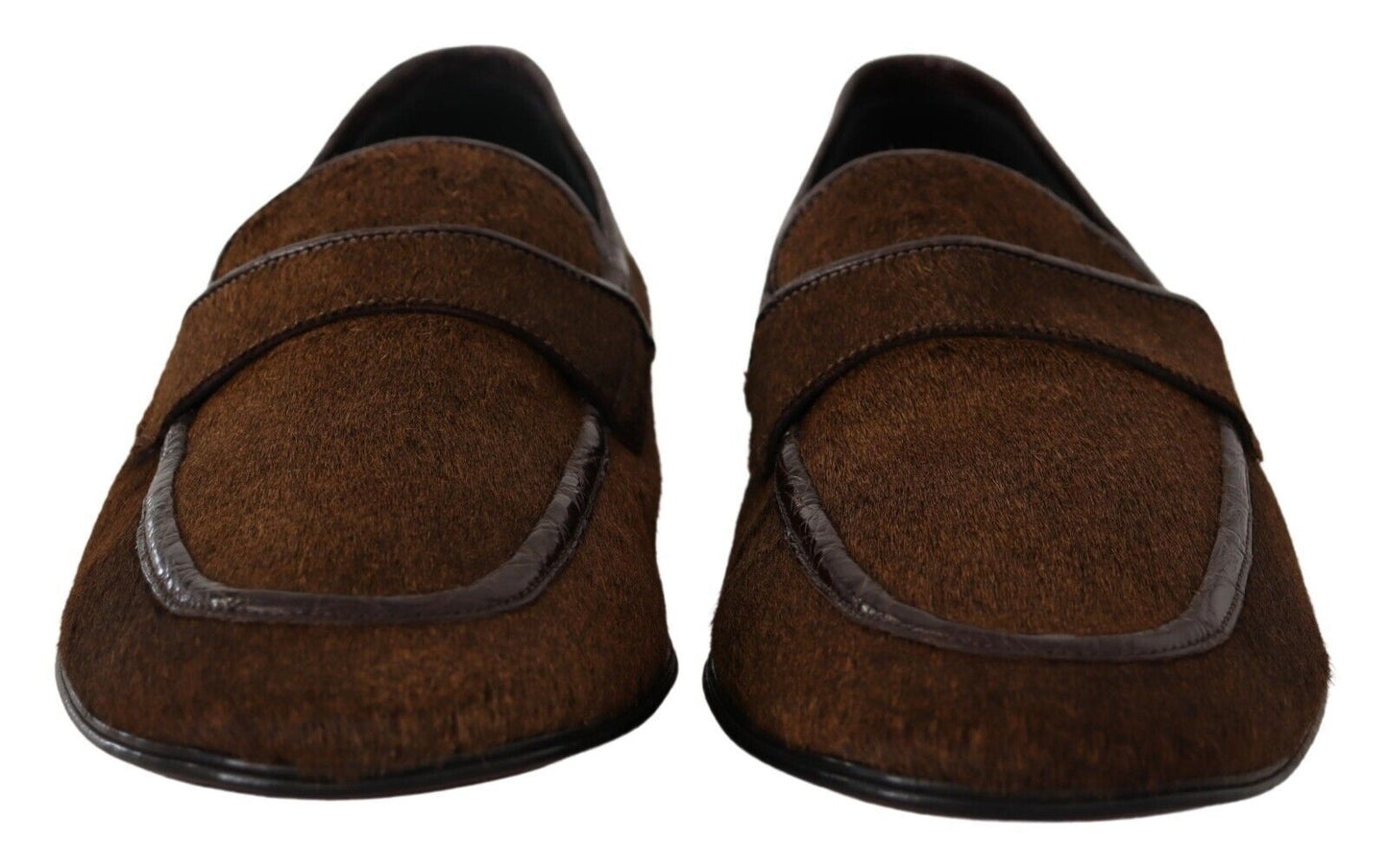 Braune Herren-Slipper aus exotischem Leder