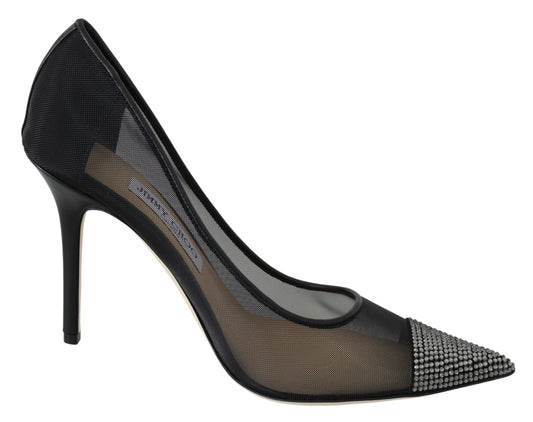 Schwarze Mesh-Amika 85 Diamond Pumps-Schuhe