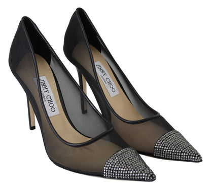 Schwarze Mesh-Amika 85 Diamond Pumps-Schuhe