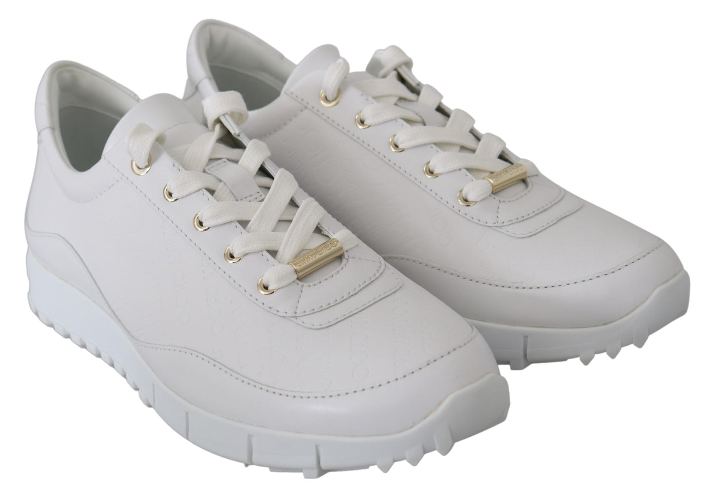 Baskets Monza en cuir blanc