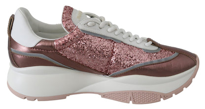 Rosa Candyfloss-Leder-Raine-Sneaker